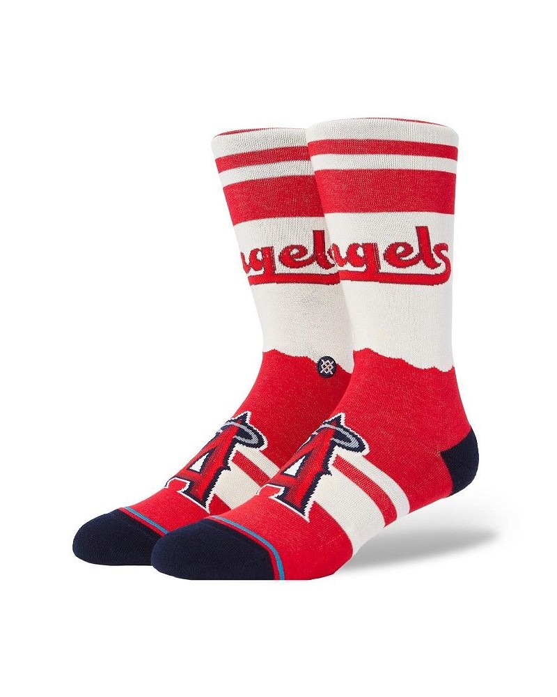 Men's Red Los Angeles Angels 2022 City Connect Crew Socks $14.10 Socks