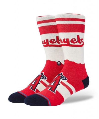 Men's Red Los Angeles Angels 2022 City Connect Crew Socks $14.10 Socks