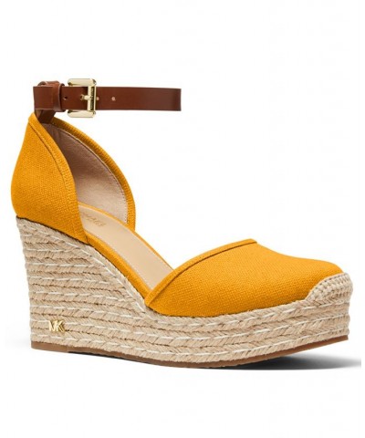 Women's Kendrick Espadrille Wedge Sandals Yellow $75.90 Shoes