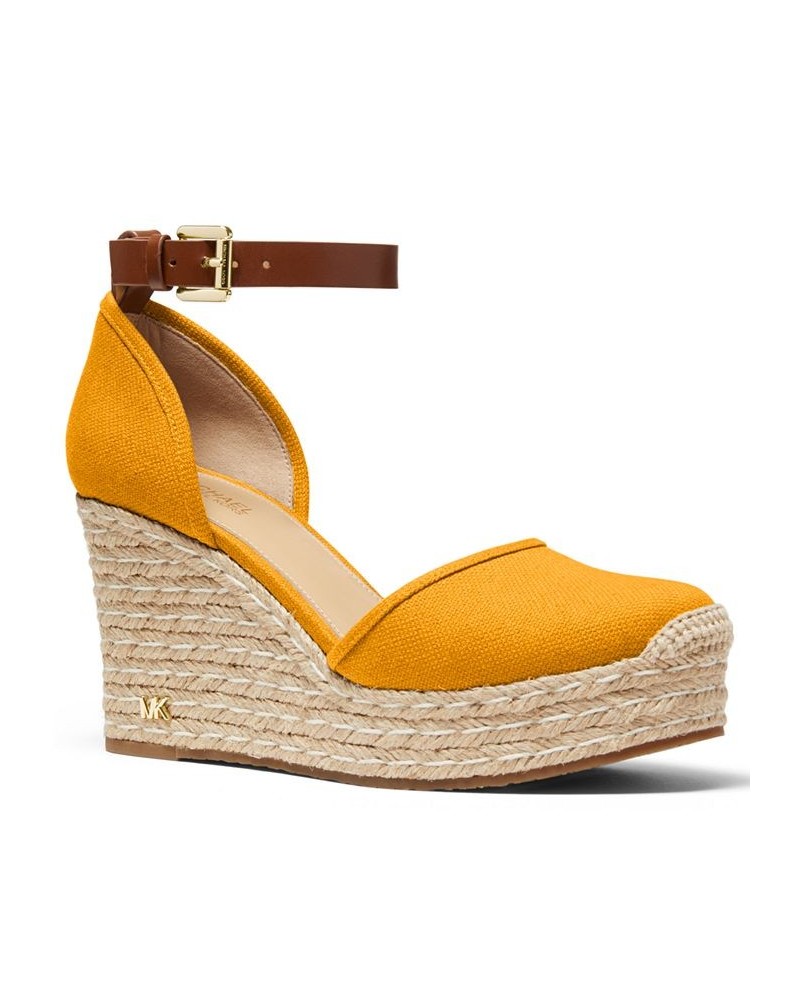 Women's Kendrick Espadrille Wedge Sandals Yellow $75.90 Shoes