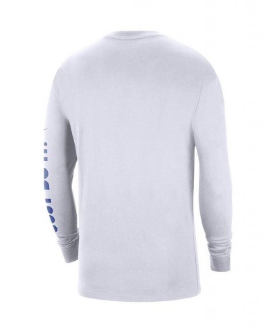 Men's White Duke Blue Devils Heritage Max 90 Long Sleeve T-shirt $14.40 T-Shirts