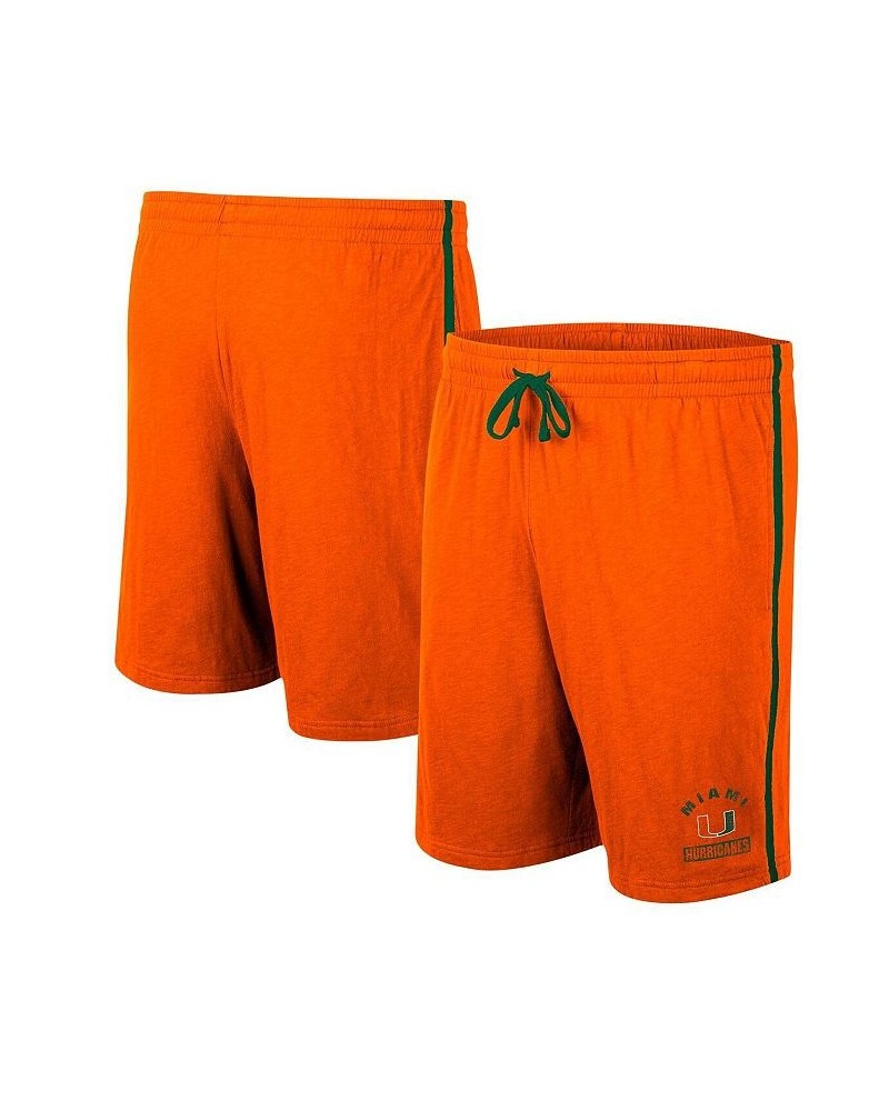 Men's Orange Miami Hurricanes Thunder Slub Shorts $15.84 Shorts