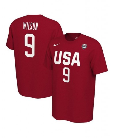 Men's A'ja Wilson Red Women's USA Basketball Name Number T-shirt $25.19 T-Shirts