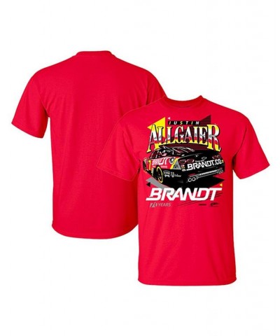 Men's Red Justin Allgaier Throwback Design T-shirt $20.99 T-Shirts