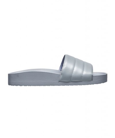 Women's Puffer Slides Gray $34.80 Shoes