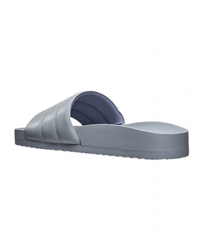 Women's Puffer Slides Gray $34.80 Shoes