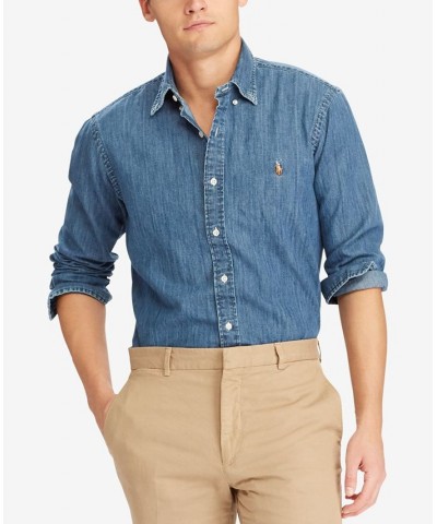 Men's Classic-Fit Denim Shirt Blue $41.85 Shirts