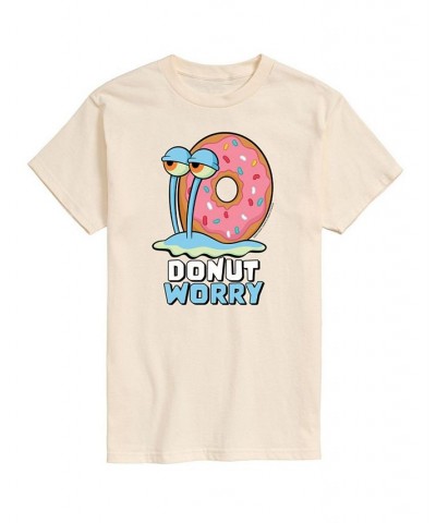 Men's SpongeBob Donut Worry Short Sleeve T-shirt Yellow $20.29 T-Shirts