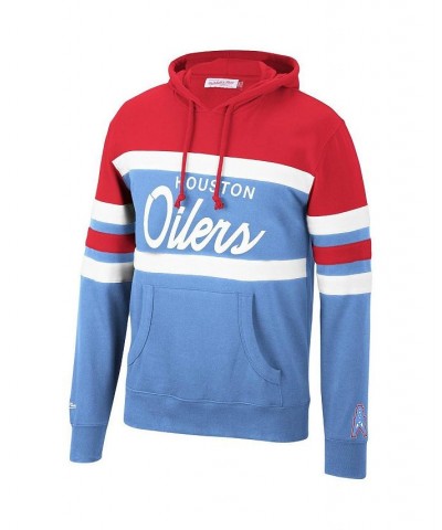 Men's Red, Light Blue Houston Oilers Head Coach Pullover Hoodie $46.00 Sweatshirt