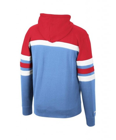 Men's Red, Light Blue Houston Oilers Head Coach Pullover Hoodie $46.00 Sweatshirt