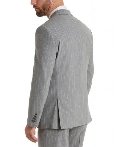 Men's Classic-Fit Pinstripe Suit Jacket Gray $130.50 Suits