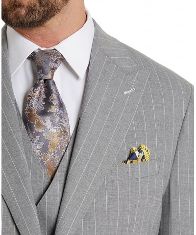 Men's Classic-Fit Pinstripe Suit Jacket Gray $130.50 Suits