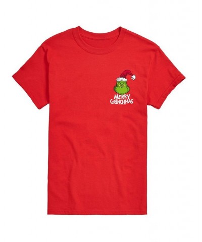 Men's Dr. Seuss The Grinch Merry Grinchmas Graphic T-shirt Red $19.24 T-Shirts