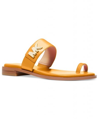 Women's Jilly Thong Flat Sandals Yellow $49.50 Shoes