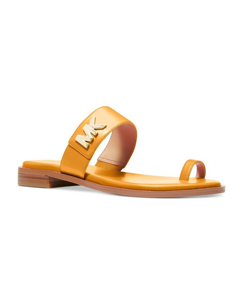 Women's Jilly Thong Flat Sandals Yellow $49.50 Shoes