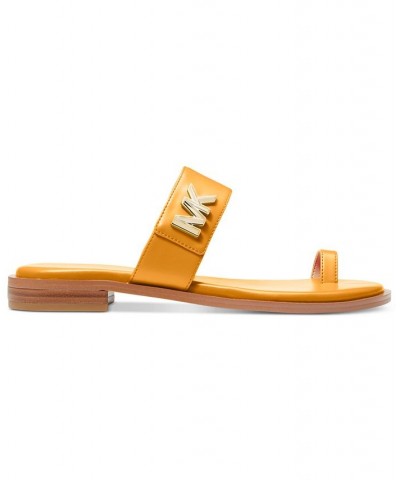 Women's Jilly Thong Flat Sandals Yellow $49.50 Shoes