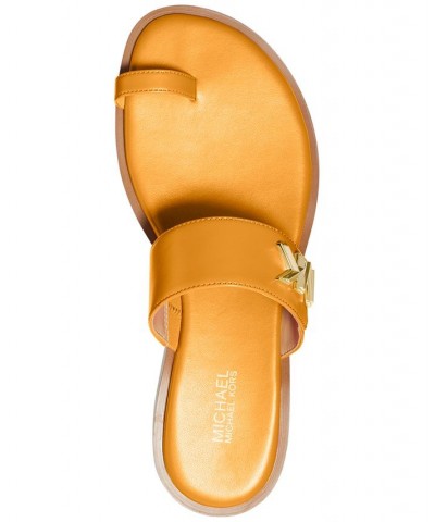 Women's Jilly Thong Flat Sandals Yellow $49.50 Shoes