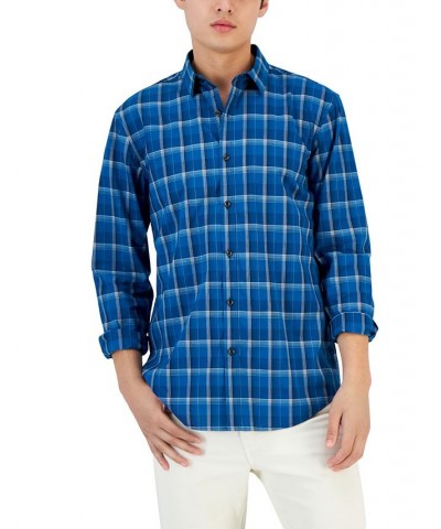 Men's Plaid Shirt Blue $16.97 Shirts