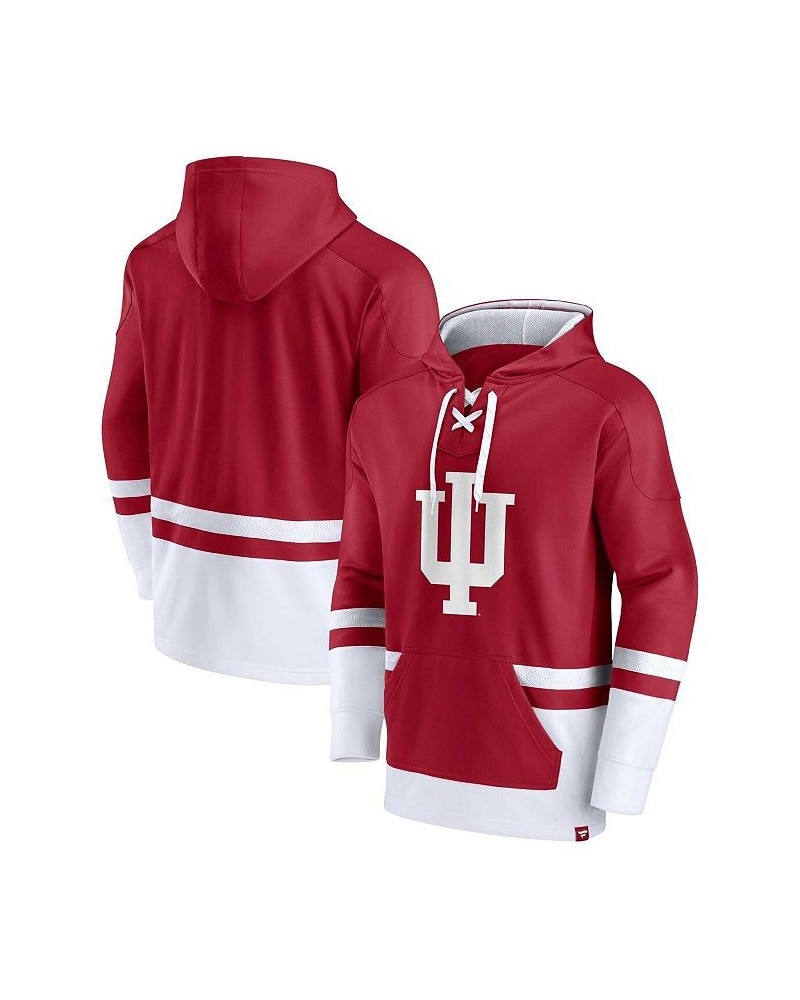 Men's Branded Crimson Indiana Hoosiers First Battle Pullover Hoodie $32.25 Sweatshirt