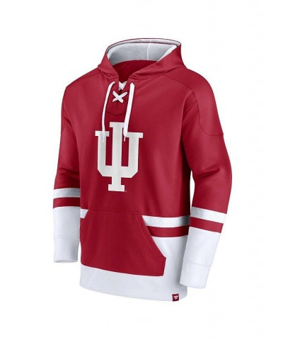 Men's Branded Crimson Indiana Hoosiers First Battle Pullover Hoodie $32.25 Sweatshirt