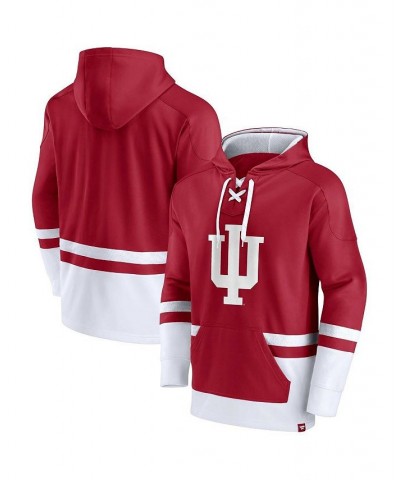 Men's Branded Crimson Indiana Hoosiers First Battle Pullover Hoodie $32.25 Sweatshirt