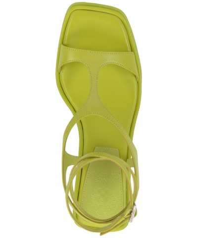 Fetemee Strappy Sport Wedge Sandals Green $43.86 Shoes