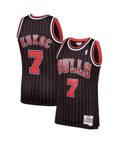 Men's Toni Kukoc Black Chicago Bulls 1995-96 Hardwood Classics Swingman Player Jersey $47.85 Jersey