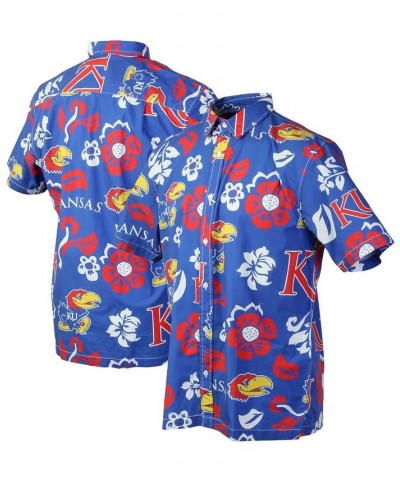 Men's Royal Kansas Jayhawks Floral Button-Up Shirt $28.60 Shirts