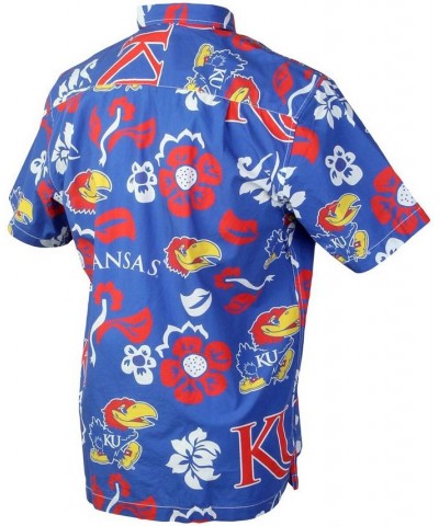 Men's Royal Kansas Jayhawks Floral Button-Up Shirt $28.60 Shirts