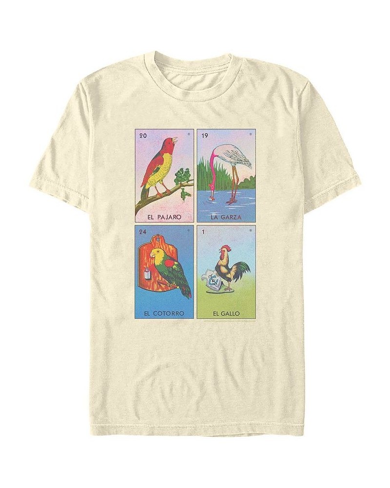 Men's Loteria Birds Short Sleeve T-shirt Ivory/Cream $16.80 T-Shirts