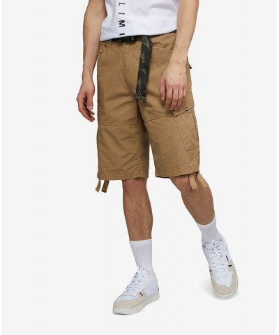 Men's Big and Tall Recon-Go Belted Cargo Shorts Beige $29.00 Shorts