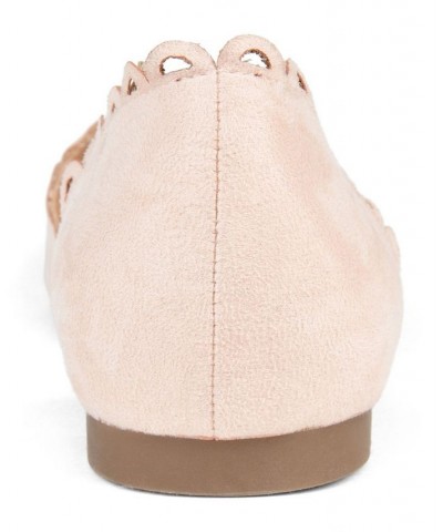 Women's Jezlin Scalloped Flats Tan/Beige $33.60 Shoes