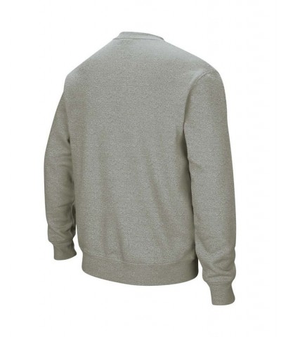 Men's Heather Gray Texas A M Aggies Arch Logo Crew Neck Sweatshirt $35.99 Sweatshirt