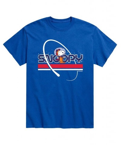 Men's Peanuts Snoopy Space T-Shirt Blue $18.54 T-Shirts