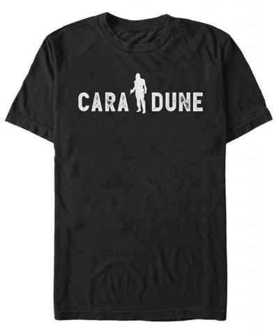 Star Wars The Mandalorian Cara Dune Silhouette Short Sleeve Men's T-shirt Black $17.84 T-Shirts