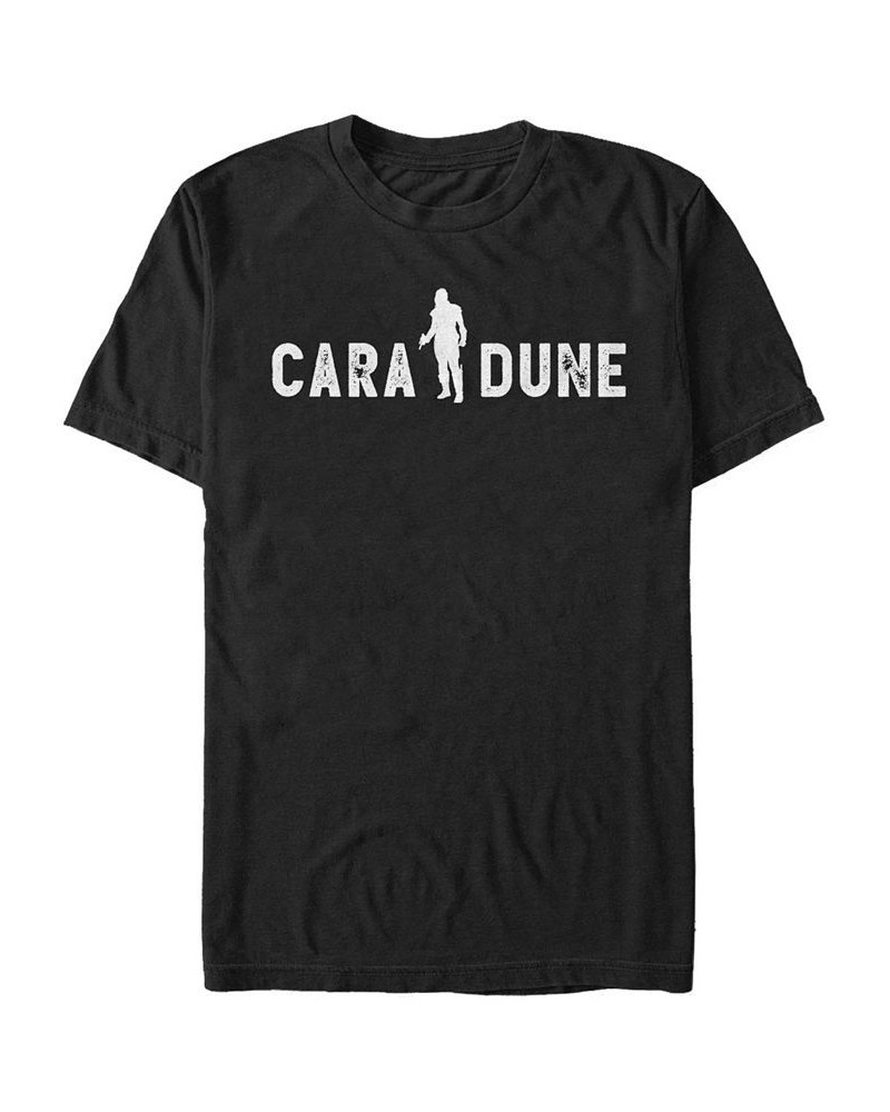 Star Wars The Mandalorian Cara Dune Silhouette Short Sleeve Men's T-shirt Black $17.84 T-Shirts