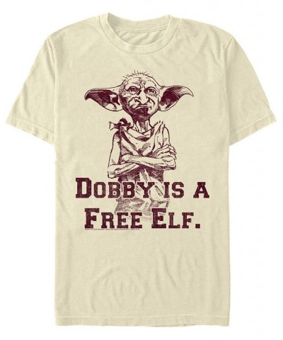 Men's Dobby Free Elf Short Sleeve Crew T-shirt Tan/Beige $18.19 T-Shirts