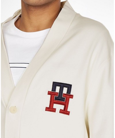 Men's Essential Monogram Cardigan Sweater White $29.20 Sweaters