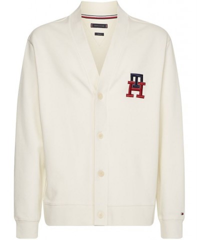 Men's Essential Monogram Cardigan Sweater White $29.20 Sweaters