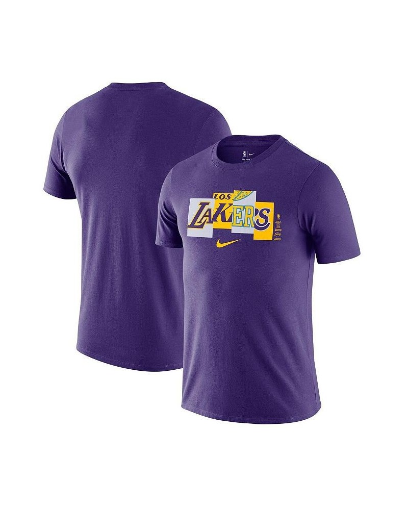 Men's Purple Los Angeles Lakers 2021/22 City Edition Essential Wordmark Collage T-shirt $19.43 T-Shirts