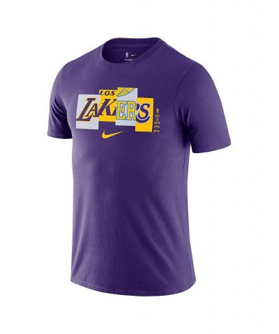 Men's Purple Los Angeles Lakers 2021/22 City Edition Essential Wordmark Collage T-shirt $19.43 T-Shirts