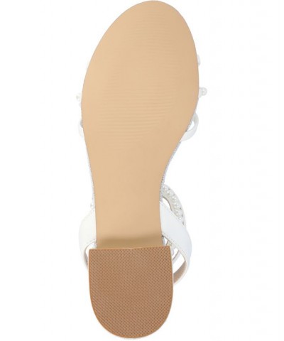 Women's Tulsi Embellished Strappy Sandals White $45.00 Shoes