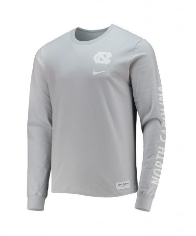 Men's Gray North Carolina Tar Heels 2-Hit Long Sleeve T-shirt $16.56 T-Shirts