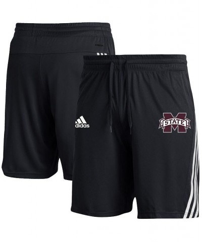 Men's Black Mississippi State Bulldogs AEROREADY Three-Stripe Knit Shorts $19.32 Shorts