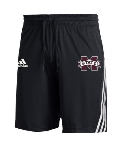 Men's Black Mississippi State Bulldogs AEROREADY Three-Stripe Knit Shorts $19.32 Shorts