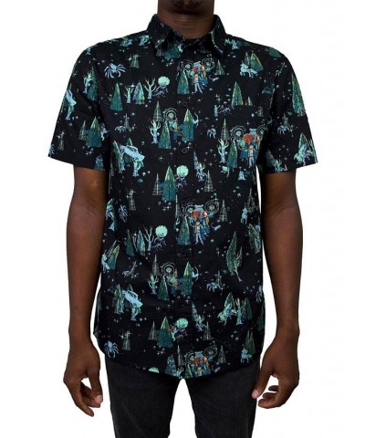 Men's Forbidden Forest Pattern Short Sleeves Woven Shirt Multi $30.59 Shirts