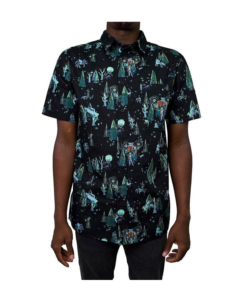 Men's Forbidden Forest Pattern Short Sleeves Woven Shirt Multi $30.59 Shirts