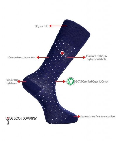 Men's Dress Socks - Biz Dots Blue $8.80 Socks