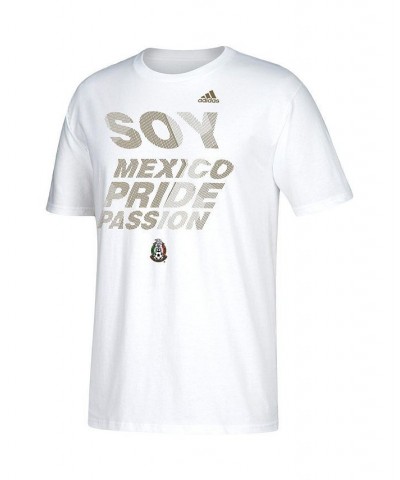 Men's White Mexico National Team Crest Soy Pride T-shirt $17.27 T-Shirts