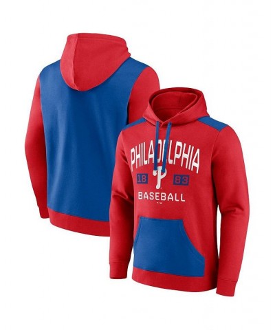 Men's Branded Red, Royal Philadelphia Phillies Chip In Team Pullover Hoodie $38.24 Sweatshirt